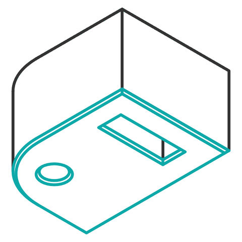 A part with a small chamfer around its bottom edges
